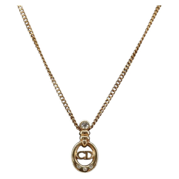 Christian Dior Necklace metal Gold Auth 142059
