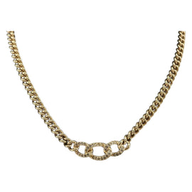 Christian Dior Necklace metal Gold Auth 142061