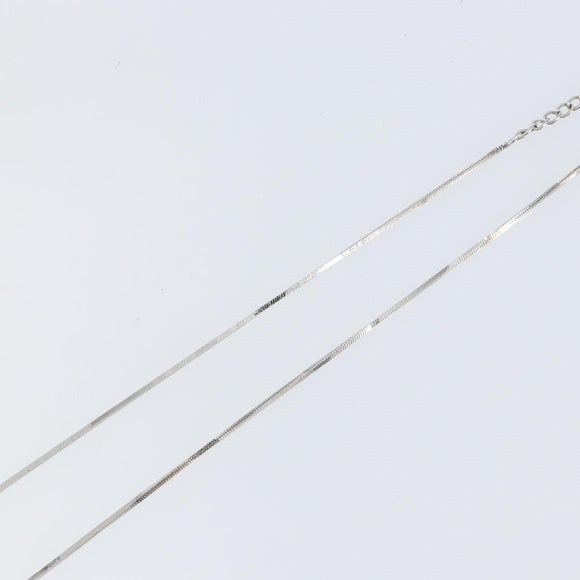 Christian Dior Trotter Necklace metal Silver Light Blue Auth 142063