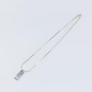 Christian Dior Trotter Necklace metal Silver Light Blue Auth 142063-2