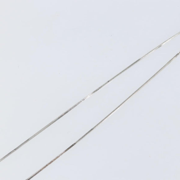 Christian Dior Trotter Necklace metal Silver Light Blue Auth 142063