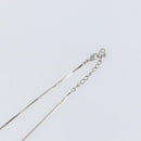 Christian Dior Trotter Necklace metal Silver Light Blue Auth 142063-6