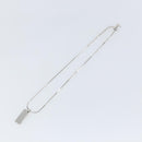 Christian Dior Trotter Necklace metal Silver Light Blue Auth 142063-8