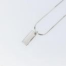 Christian Dior Trotter Necklace metal Silver Light Blue Auth 142063-9