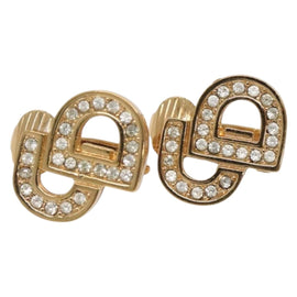 Christian Dior Earring Metal Gold Auth 142068
