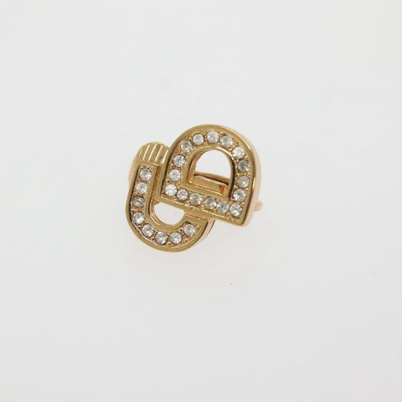 Christian Dior Earring Metal Gold Auth 142068