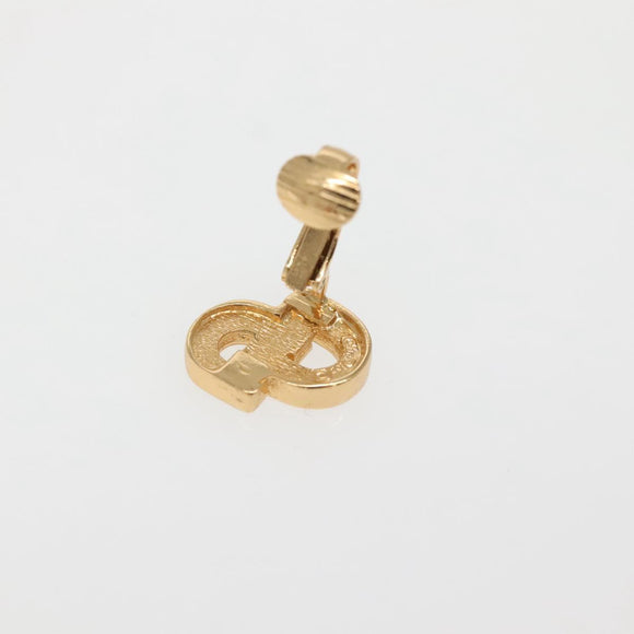 Christian Dior Earring Metal Gold Auth 142068