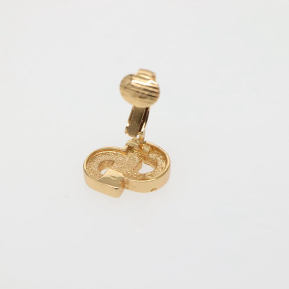 Christian Dior Earring Metal Gold Auth 142068