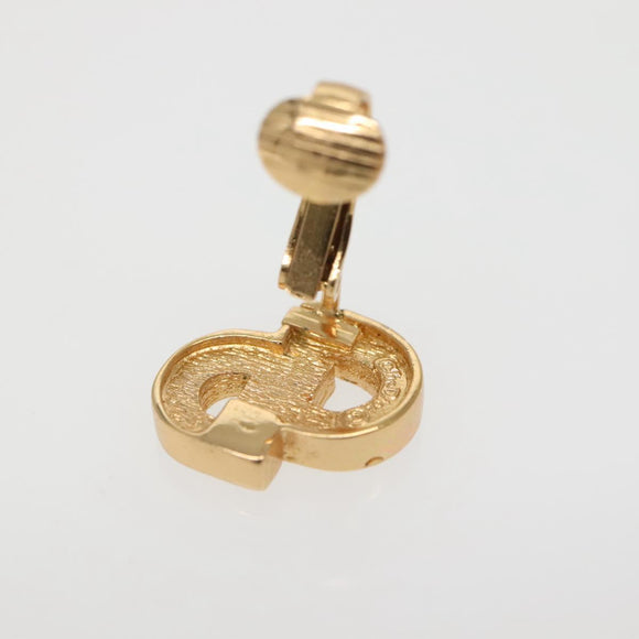 Christian Dior Earring Metal Gold Auth 142068