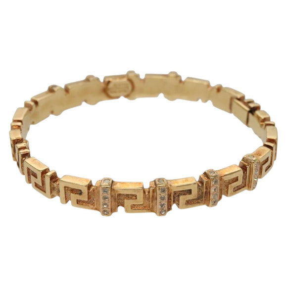Gianni Versace Bangle Metal Gold Auth 142070