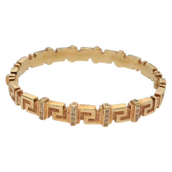 Gianni Versace Bangle Metal Gold Auth 142070
