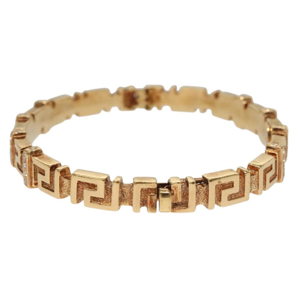 Gianni Versace Bangle Metal Gold Auth 142070