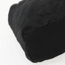 PRADA Chain Shoulder Bag Nylon Black Gold Auth 142072-14