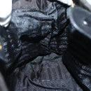 PRADA Chain Shoulder Bag Nylon Black Gold Auth 142072-21