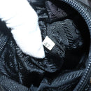 PRADA Chain Shoulder Bag Nylon Black Gold Auth 142072-12