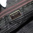 PRADA Chain Hand Bag Nylon Brown Gold Auth 142074-19