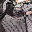 PRADA Chain Hand Bag Nylon Brown Gold Auth 142074-21