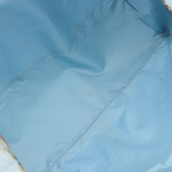 CHANEL New Travel Line Tote Bag Nylon Light Blue Silver CC Auth 142077