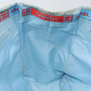 CHANEL New Travel Line Tote Bag Nylon Light Blue Silver CC Auth 142077-19