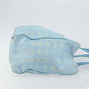 CHANEL New Travel Line Tote Bag Nylon Light Blue Silver CC Auth 142077-3