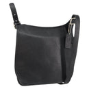 Coach Shoulder Bag Leather Black Gold Auth 142078-1