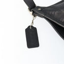 Coach Shoulder Bag Leather Black Gold Auth 142078-14