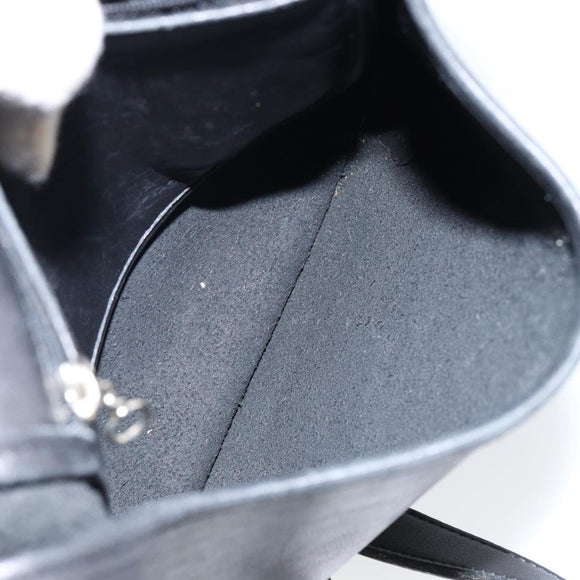 Coach Shoulder Bag Leather Black Gold Auth 142078