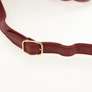 Chloe Paddington Boston Bag Leather 2way Red Gold Auth 142081-9