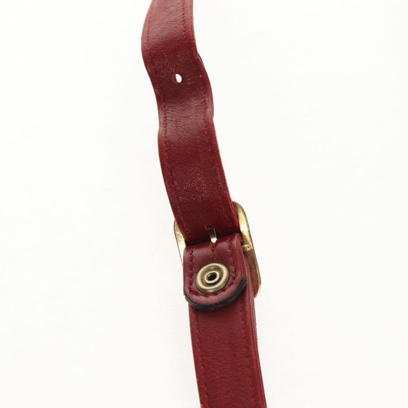 Chloe Paddington Boston Bag Leather 2way Red Gold Auth 142081