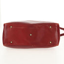 Chloe Paddington Boston Bag Leather 2way Red Gold Auth 142081-5