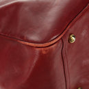 Chloe Paddington Boston Bag Leather 2way Red Gold Auth 142081-18