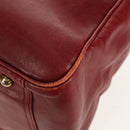 Chloe Paddington Boston Bag Leather 2way Red Gold Auth 142081-19