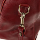 Chloe Paddington Boston Bag Leather 2way Red Gold Auth 142081-20