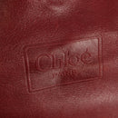 Chloe Paddington Boston Bag Leather 2way Red Gold Auth 142081-21