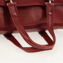 Chloe Paddington Boston Bag Leather 2way Red Gold Auth 142081-7