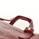 Chloe Paddington Boston Bag Leather 2way Red Gold Auth 142081-14