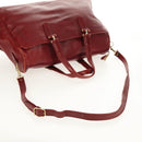 Chloe Paddington Boston Bag Leather 2way Red Gold Auth 142081-8
