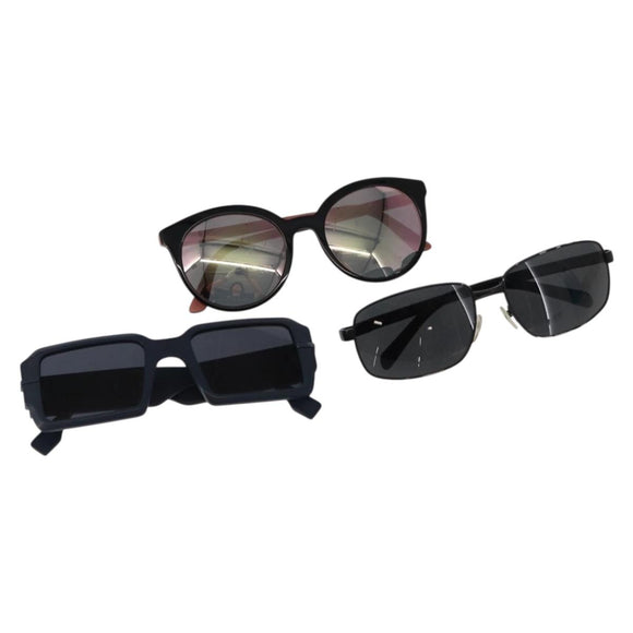 PRADA Fendi Sunglasses plastic 3 Set Pink Black Navy Auth 142082