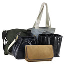 PRADA Loewe Anagram Bag Leather nylon 5 Set Black Blue Green Auth 142084-1