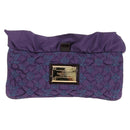 LOUIS VUITTON Monogram Satin Pochette Devi MM Bag Purple M93197 Auth 142093SAM-14