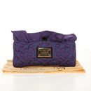 LOUIS VUITTON Monogram Satin Pochette Devi MM Bag Purple M93197 Auth 142093SAM-13