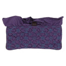 LOUIS VUITTON Monogram Satin Pochette Devi MM Bag Purple M93197 Auth 142093SAM-3