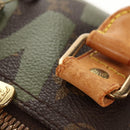 LOUIS VUITTON Monogram Graffiti Keepall 50 Boston Bag Khaki M92196 Auth 142094V-10