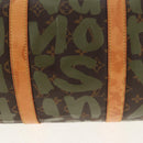 LOUIS VUITTON Monogram Graffiti Keepall 50 Boston Bag Khaki M92196 Auth 142094V-6