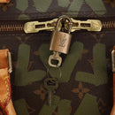 LOUIS VUITTON Monogram Graffiti Keepall 50 Boston Bag Khaki M92196 Auth 142094V-23