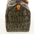 LOUIS VUITTON Monogram Graffiti Keepall 50 Boston Bag Khaki M92196 Auth 142094V-4