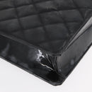 CHANEL Matelasse Chain Hand Bag Patent leather Black Gold CC Auth 142095-10