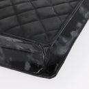 CHANEL Matelasse Chain Hand Bag Patent leather Black Gold CC Auth 142095-14