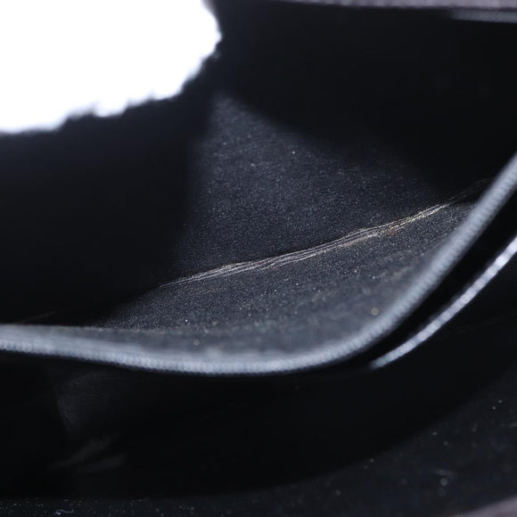 CHANEL Matelasse Chain Hand Bag Patent leather Black Gold CC Auth 142095