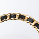 CHANEL Matelasse Chain Hand Bag Patent leather Black Gold CC Auth 142095-9